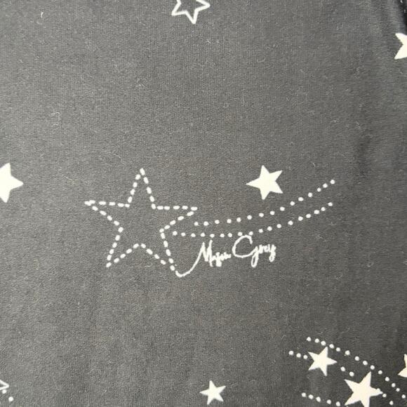 Mason Grey Women’s One Piece Sleepwear Small Black Shooting Stars Pajamas NWT - Picture 4 of 9